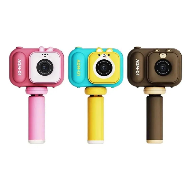 Mini caméra portable pour enfants, trépied, micro touristes, caméras avant et arrière, 48 méga pixels HD, photographie selfie, carme, cadeau d'anniversaire