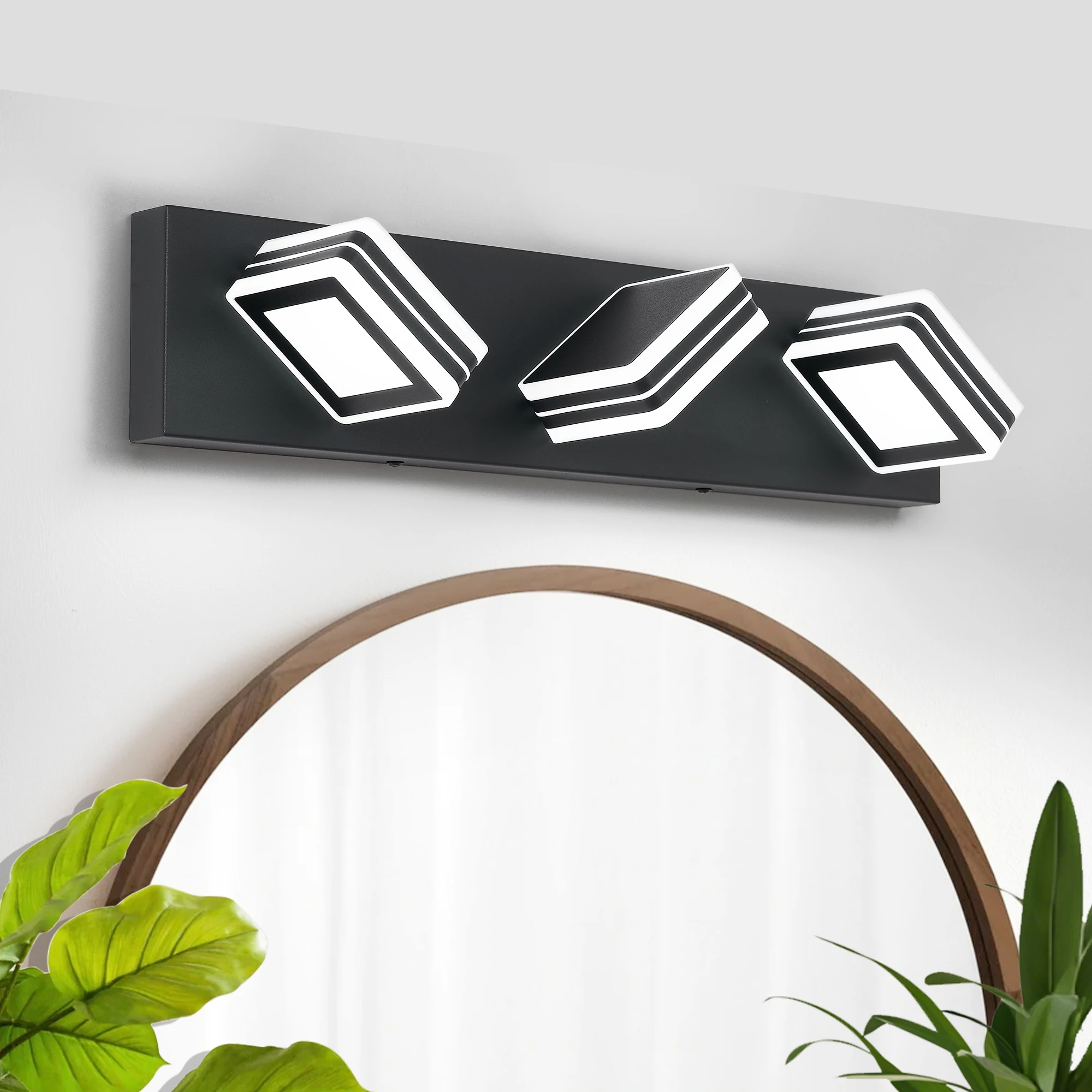 

L002002-W3B/C Front-Mounted Mirror Light with Flicker-Free Lamp Head, 360-Degree Rotation, Suitable for Bathroom Vanity, Led Light Source, Dimmable, Hard-Wired, Simple Style