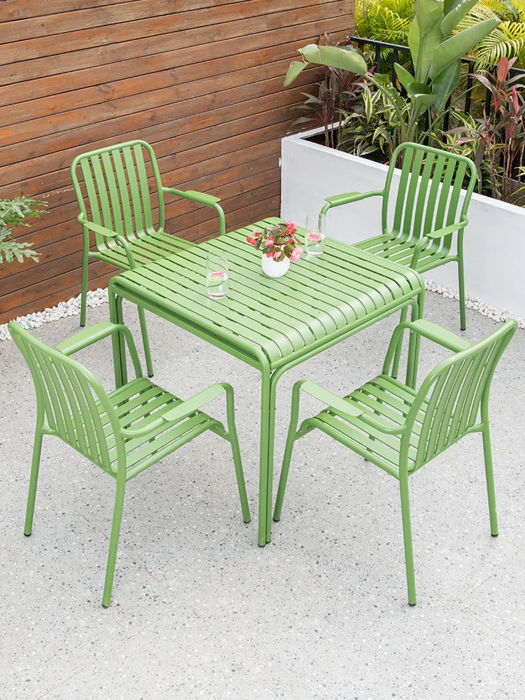 Home Courtyard Nordic Three Five-Piece Outdoor Outdoor Garden Balcony Occasional Table and Chair Modern Minimalist