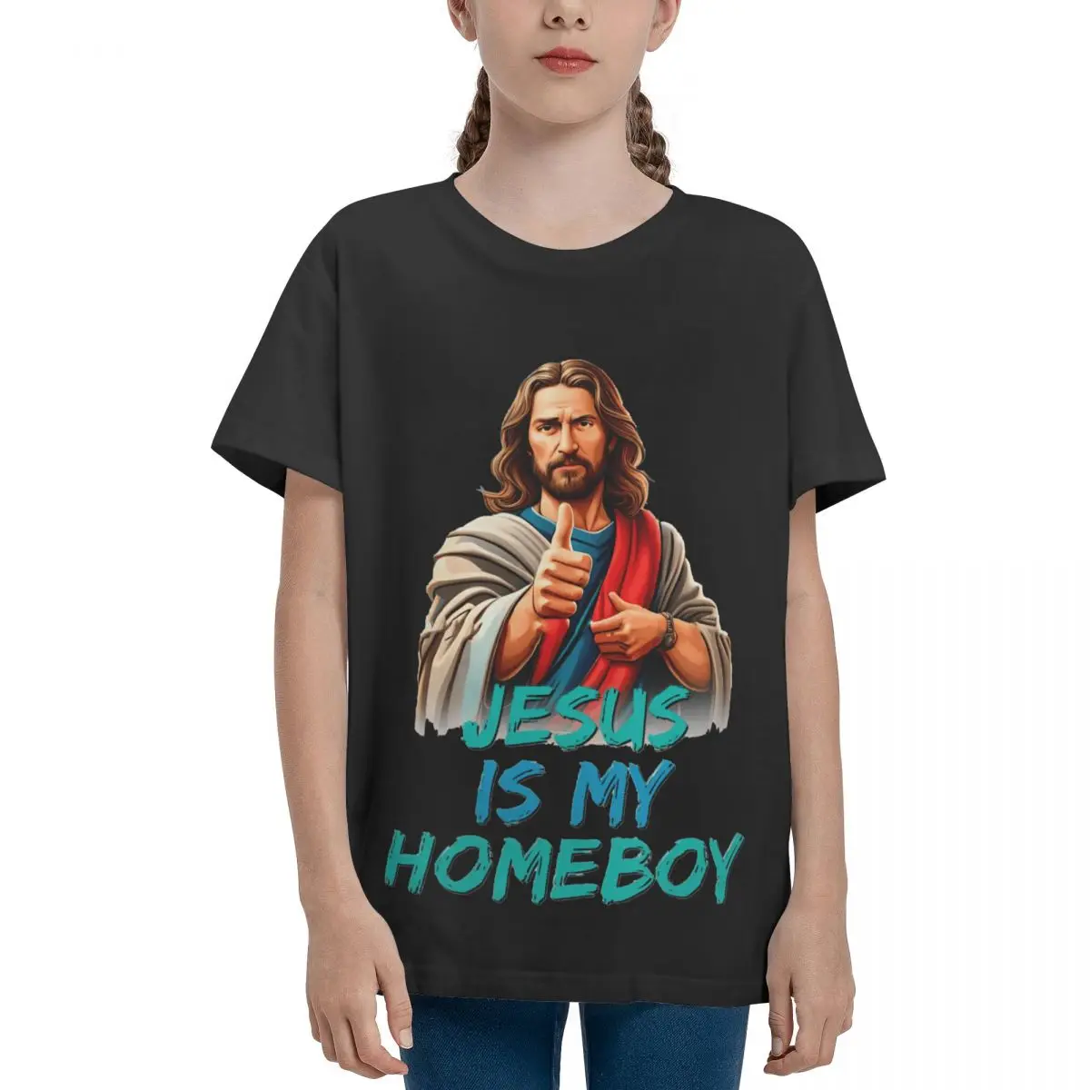 Jesus Is My Homeboy Men S Spreadshirt Adolescents Basic Short Sleeve T-Shirt  shirt Top Quality Humor Graphic High quality