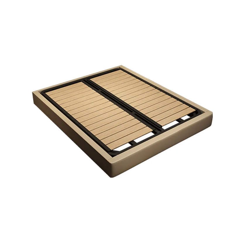 

No bedside, storage storage high box with drawers tatami, small apartment space-saving double bed leather bed