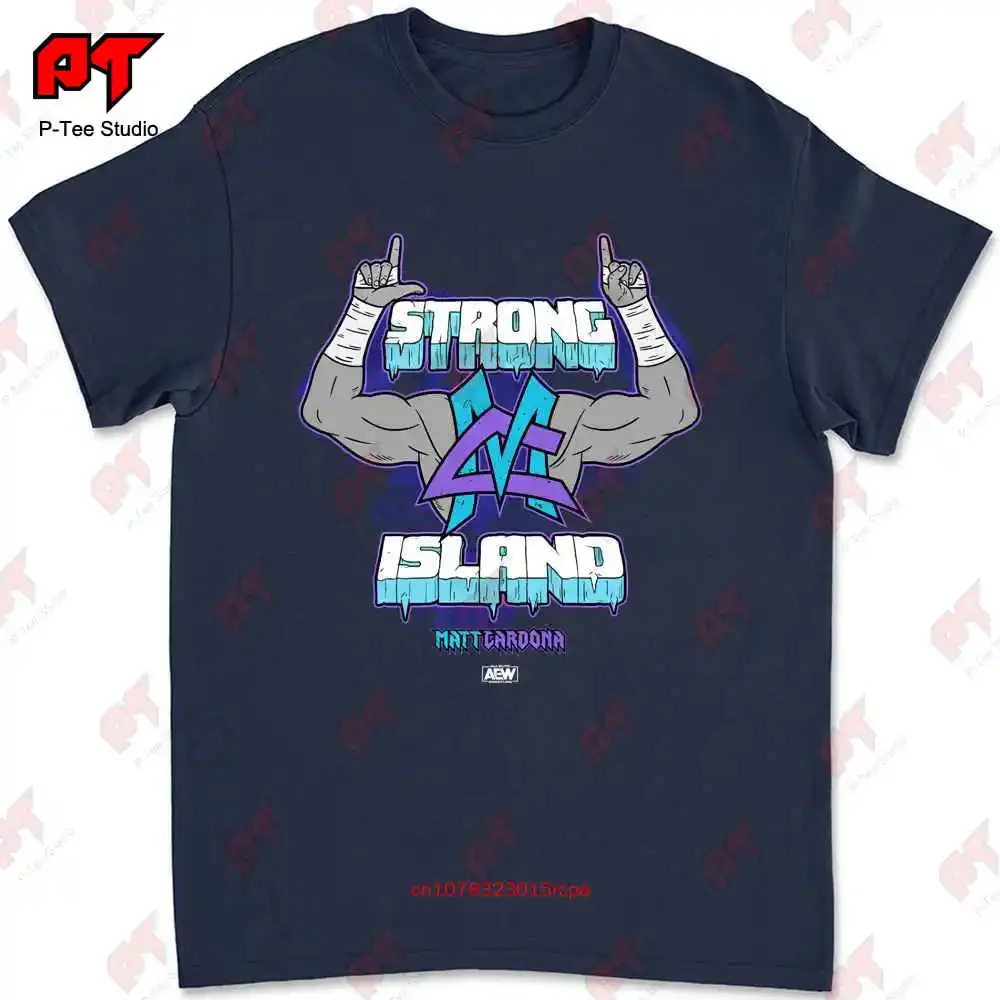 Aew All Elite Wrestling Matt Cardona Strong Island T-shirt V67G