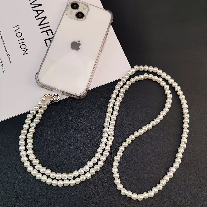 Phone Anti-lost Sling Belt Universal Clip Bag Bag Chain Long Crossbody Chain Hand-beaded Lanyard Women's Mobile Phone Lanyard