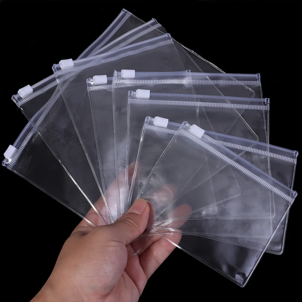 10pcs/lot PVC Transparent Seff-sealing Bag Zipped Lock Clear Storage Bags For Beads Necklace Jewelry Pouch Packaging Bag - view 5