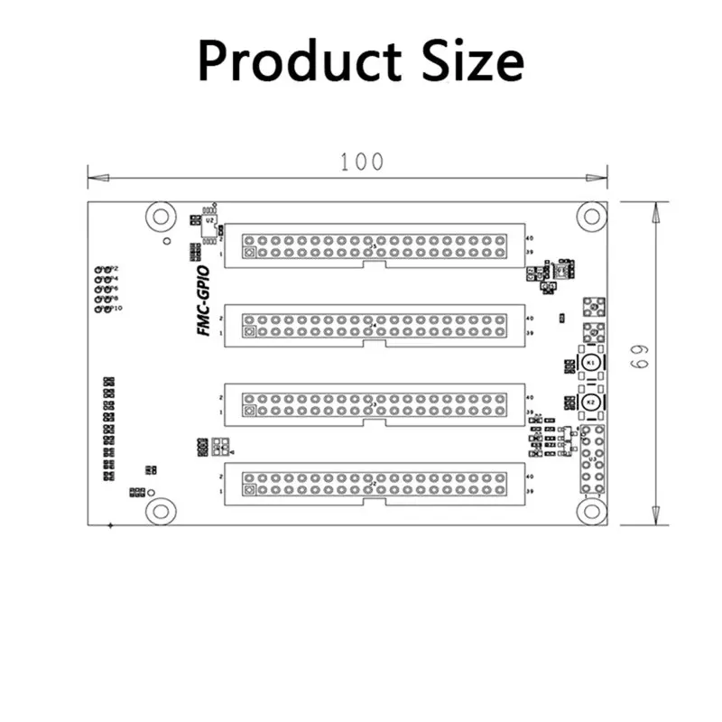 

[НОВИНКА! CCDD] Плата разработки FPGA с интерфейсом FMC для 40-контактной платы расширения FMC-GIO (дочерняя карта)