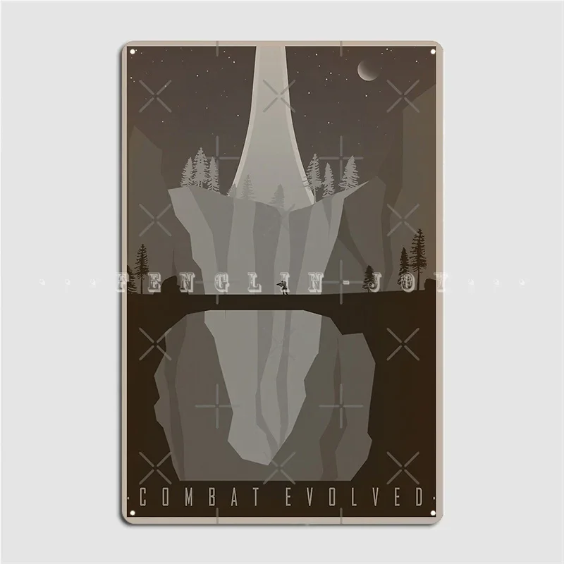 Halo Combat Evolved Vintage Travel Metal Plaque Poster Club Cave Pub Personalized Plates Tin Sign Poster