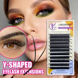 LAKANAKU YY Lashes Bunches Eyelashes Split Tips Lashes Wholesale Vendor Extensions Cashmere Mink Eyelash Extensions YY Cílios