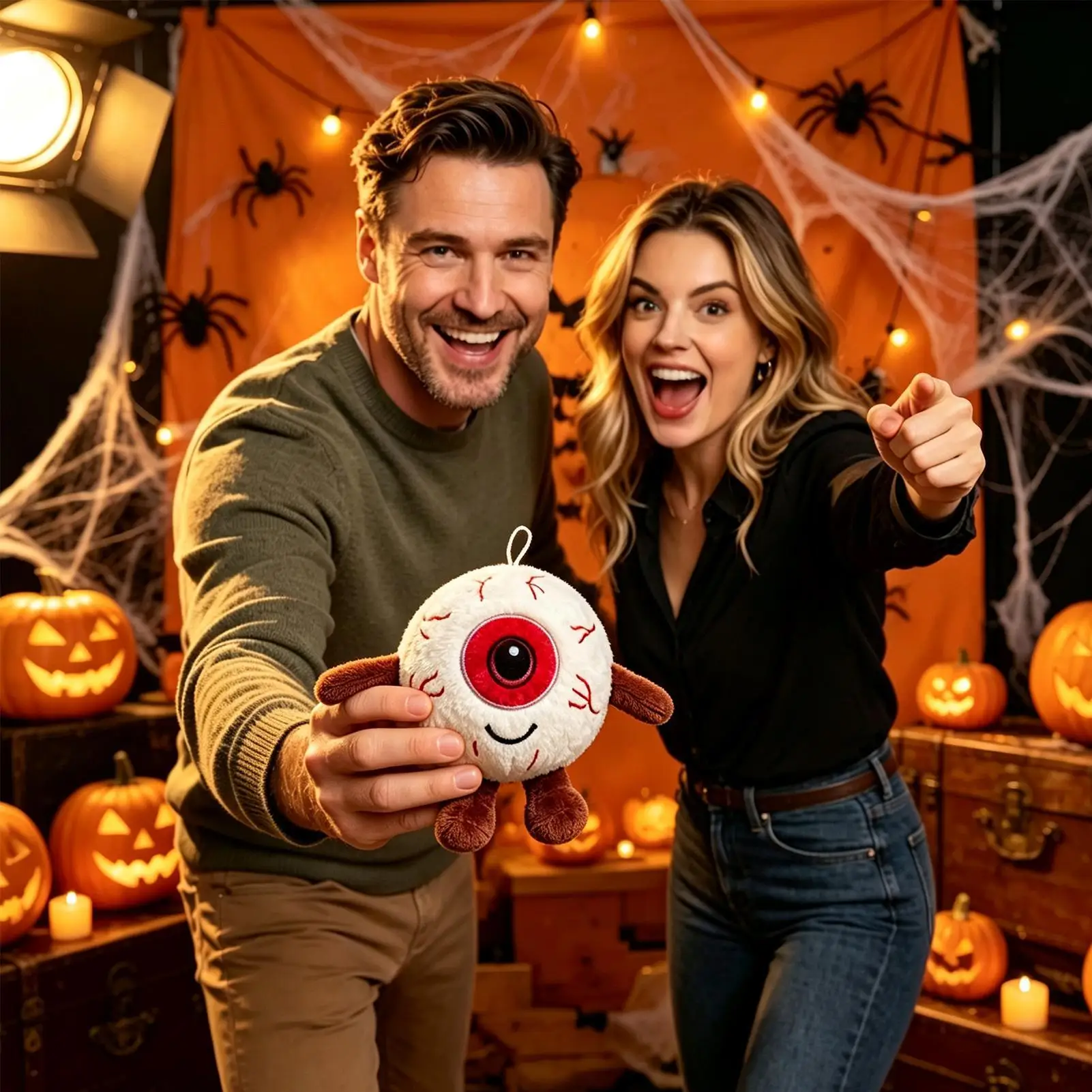 Scary Stuffed Animals Scary Soft Eyeball Pendant Decoration Halloween Purse Charm For Car Keys Mobile Phones Cameras Bags Travel