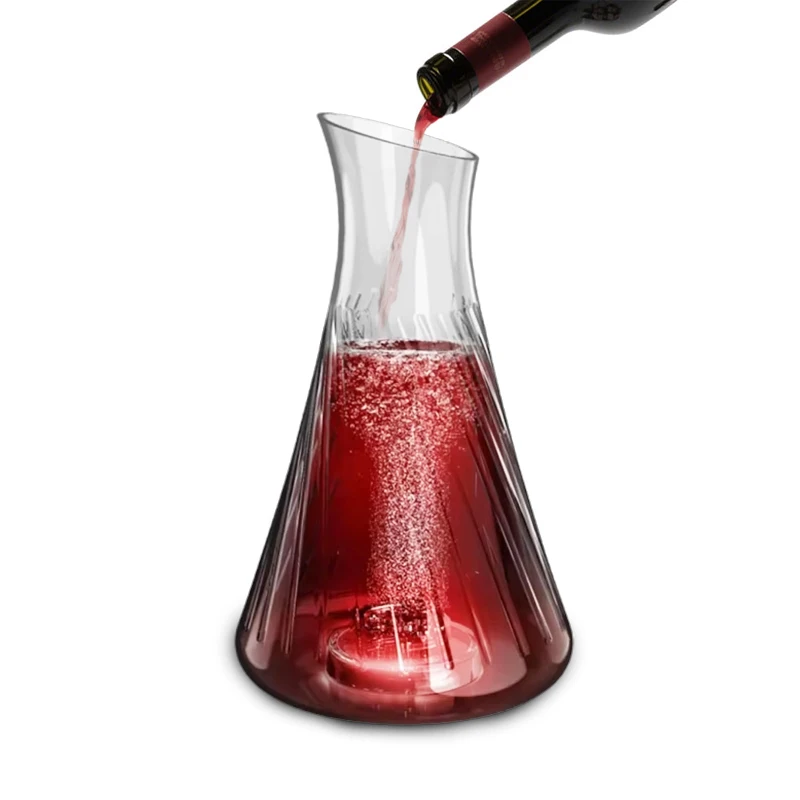 Luxury Transparent Glass Hydrogen Wine Decanter Set USB Charging Crystal 750ML Hydrogen Rich Red Wine Electric Decanters