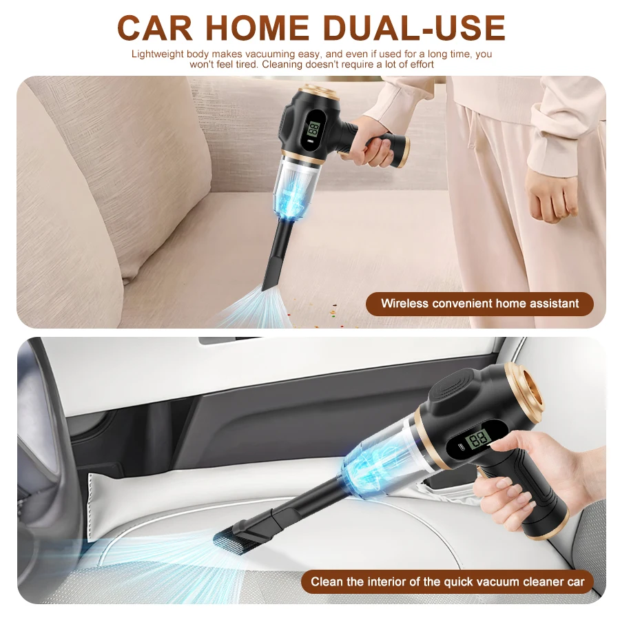 Cordless Handheld Vacuum Cleaner Suction Vacuum Cleaner Can Absorb Dust Debris Pet Hair Multi-functional Household Car