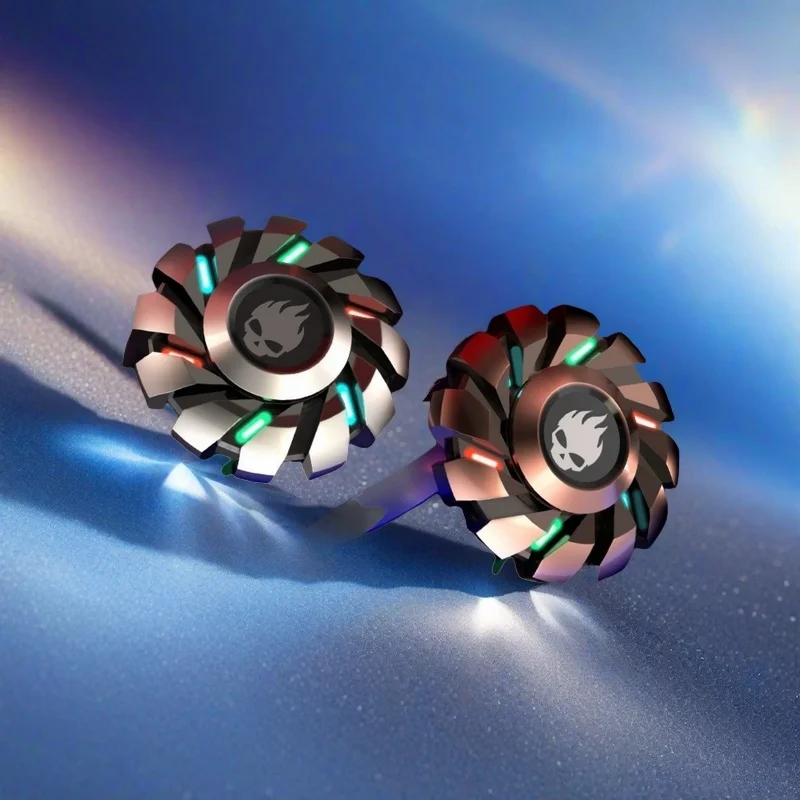 Novo luminoso fidget spinner edc metal alívio do estresse arco-íris luz dedos brinquedo para crianças adulto entrega rápida produtos