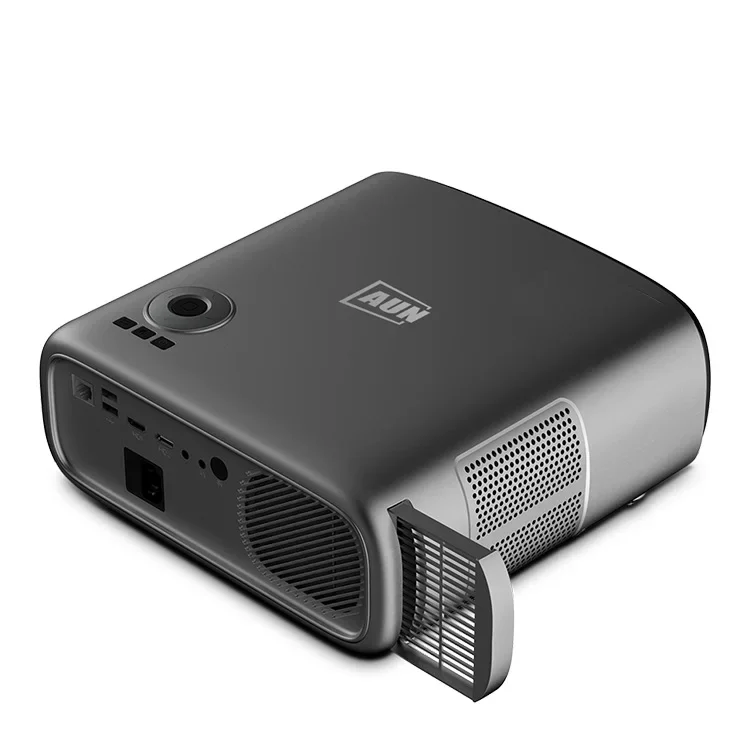 Proyektor Android Full HD AUN AKEY9S 2+64 Profesional 1080P 4k Film Fokus Otomatis WIFI Ponsel Home Cinema Theater Bluetooth
