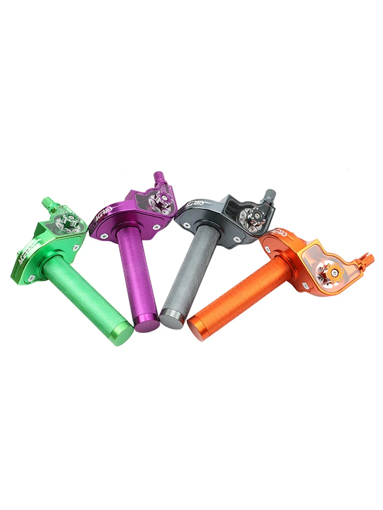 AliExpress PowerMotor Motorcycle 22mm Universal CNC Aluminum Accelerator Throttle Twist Grips Handlebars For Moped Scooter Bike M10*1.5
