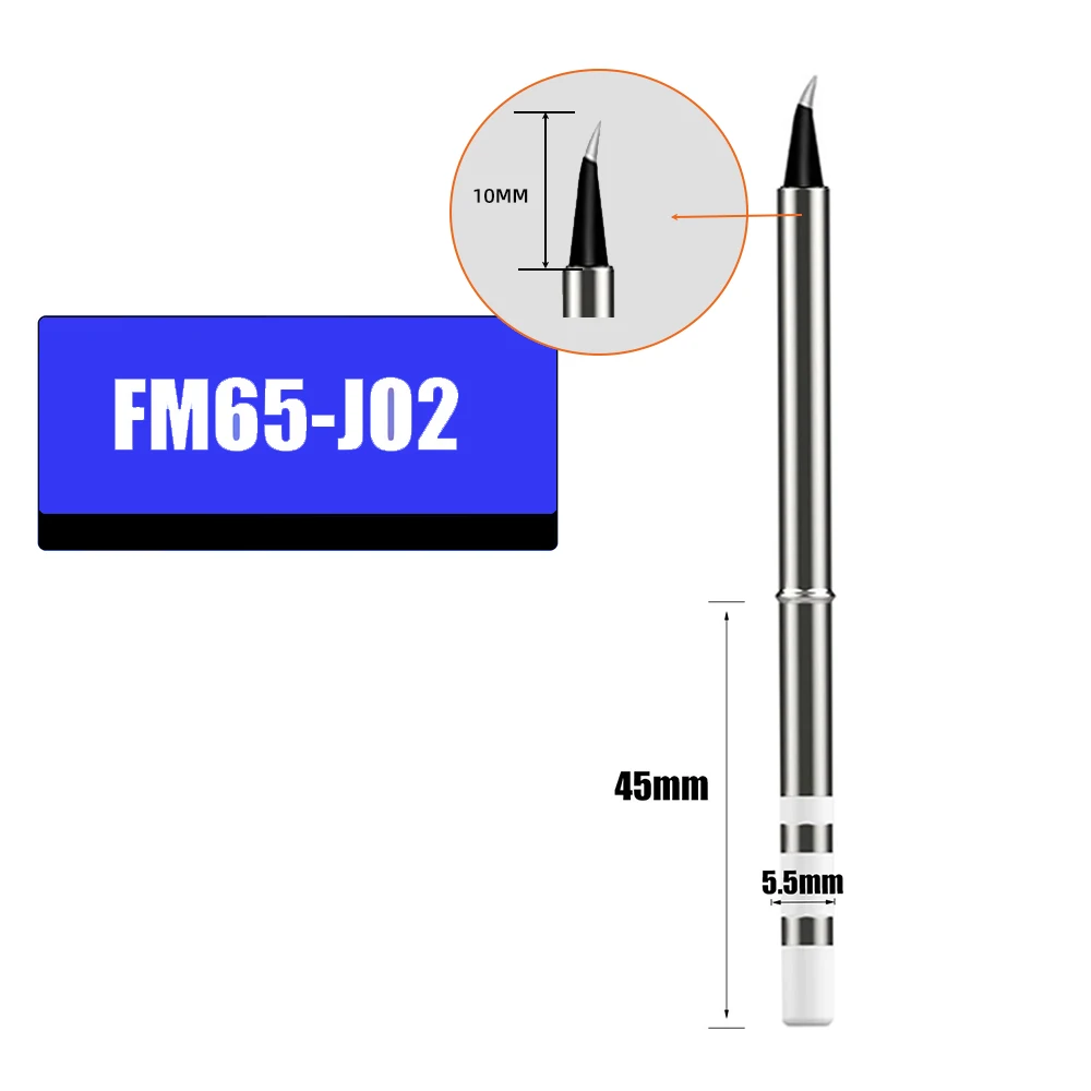 Imagem -04 - Pontas de Ferro de Solda Fm65 para T65 Hs01 Gvda300 T85 Sh72 Substituição Aquecedor Solda Compatível com Série sh Não Aplicável T12