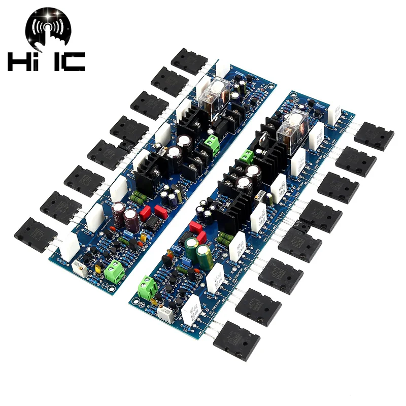 2pcs E405 Stereo Dual Channels Audio Amplifier Board Reference Accuphase Circuit Power AMP A1943/C5200 2SA1930/2SC5171
