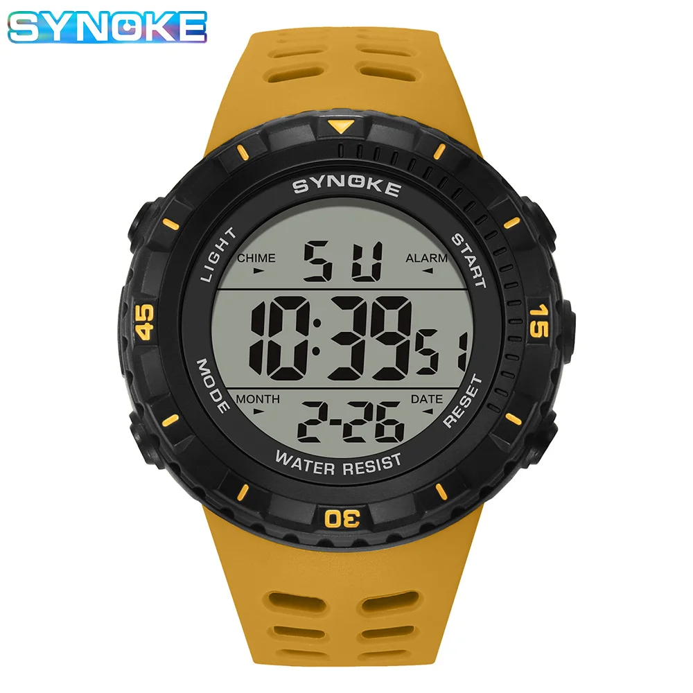 Digital Display Large Screen Men's Watch