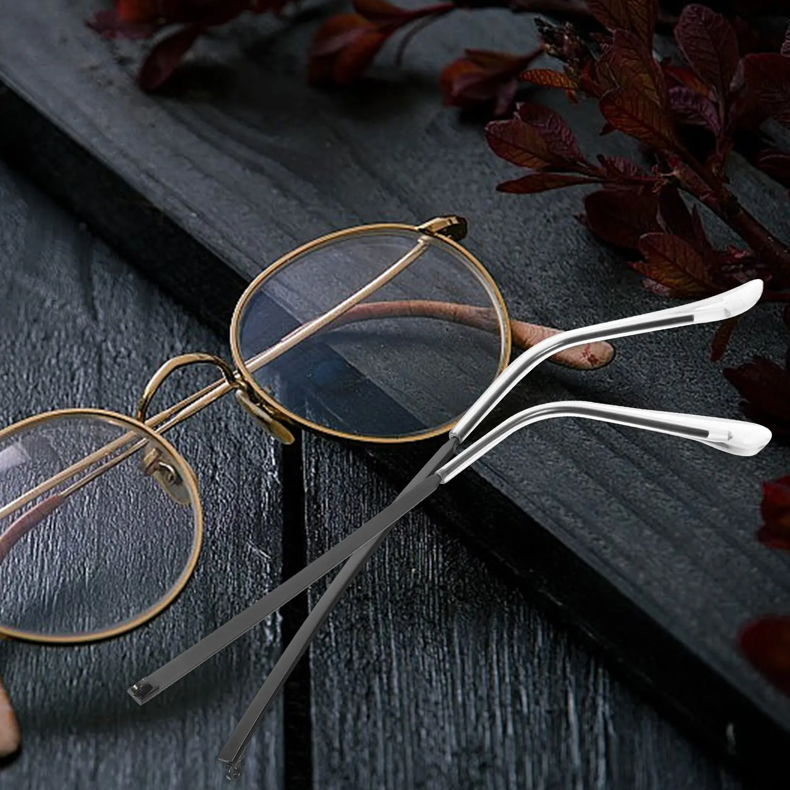 1Pair Eyeglasses Temple Replacement Arms Universal Fit Metal Resin Build Lightweight Comfort Ear Relief Easy Installation Tough