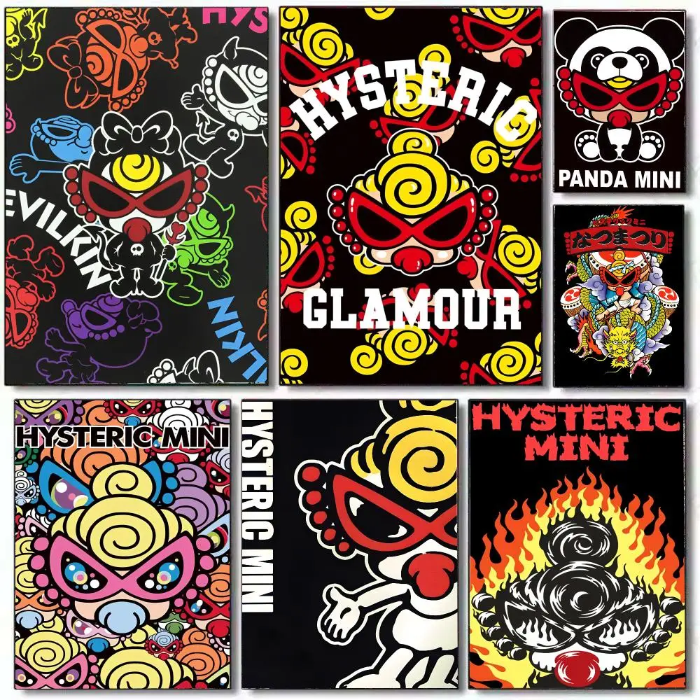 Cartoon H-Hysteric Mini Poster HD Home Decor Sticky Wall Waterproof Home Living Room Bar Aesthetic Decor