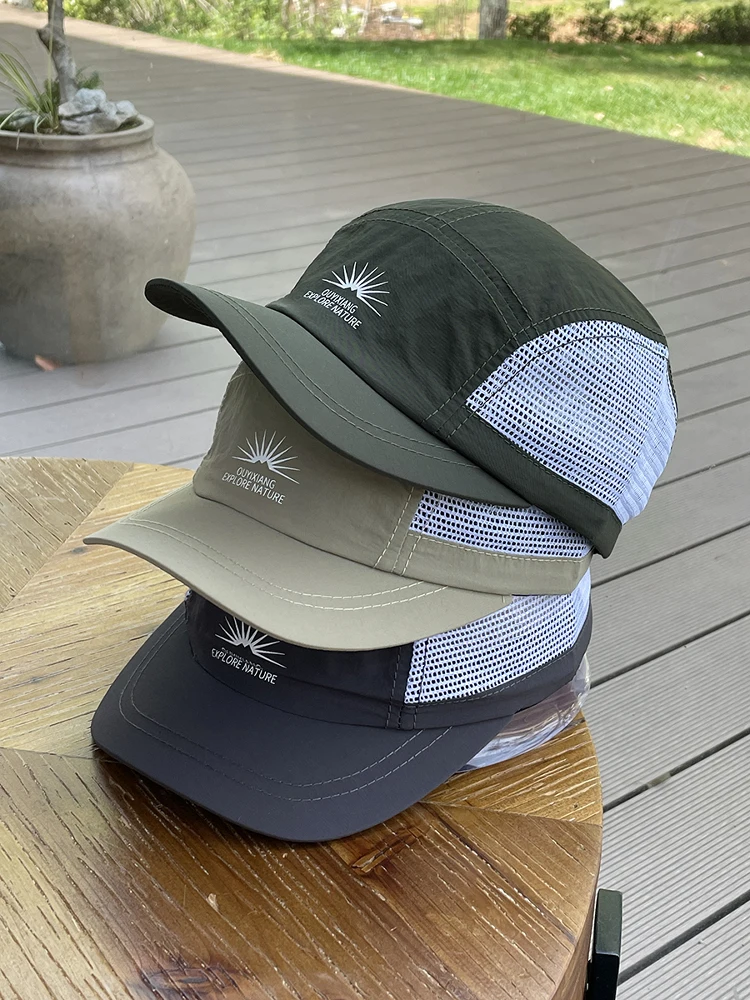 

Summer quick-drying light and thin cap men's outdoor sports short brim street five-piece hat baseball cap women