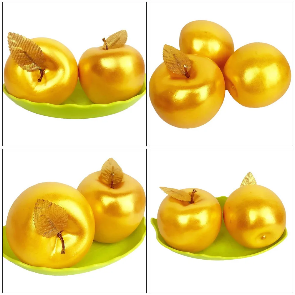 

4pcs Lifelike Realistic Decor Fake Red Ornament Kitchen Decoration Simulation Artificial Decor Emulated Decorative