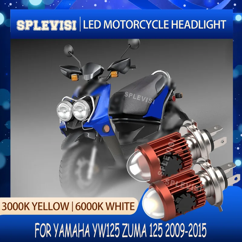 

LED Bulb with 3070 Chips and Aluminum Body 3000K Yellow 6000K White For Yamaha YW125 Zuma 125 2009 2010 2011 2012 2013 2014 2015