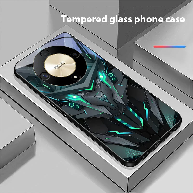 Creative Mech For Honor Magic 6 50 70 90 Lite X7b 200 Pro Nova 10 Nova 5T X6 P30 Pura 70 Ultra Tempered Glass Phone Case