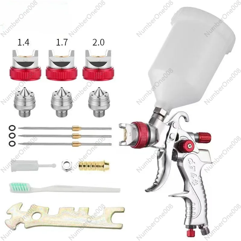 Cross-border 2008 Pneumatic Spray Gun Automotive Sheet Metal High Atomization Spray Gun Pot Topcoat Gun 1.4/1 7/2.0 Mm