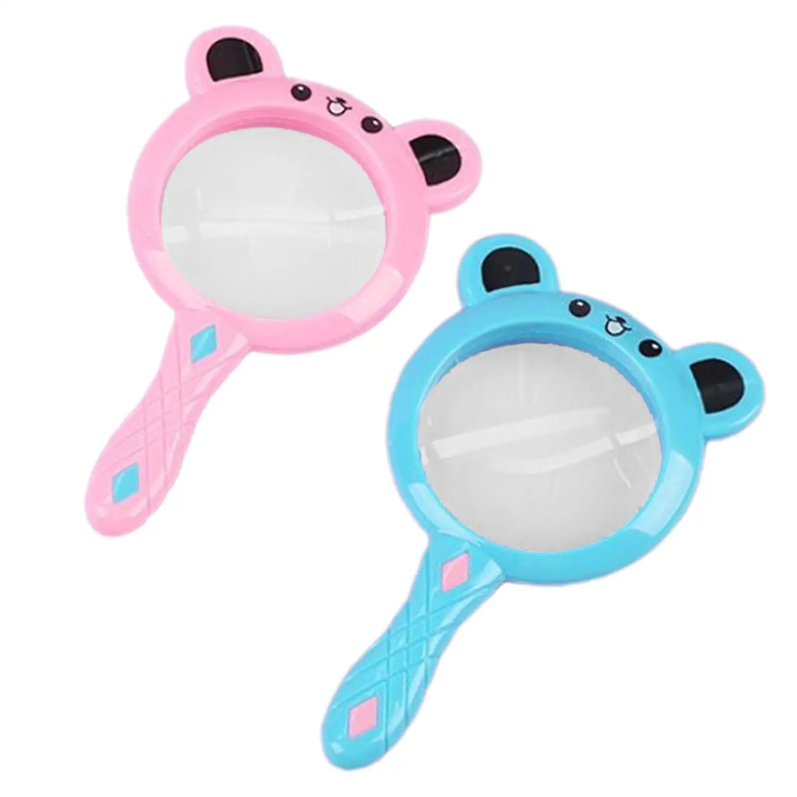 Magnifying Glass Cartoon Learning Educational 3x Mini Magnifying Glass Kids Magnifier for Photos Miniatures Camping Models Maps