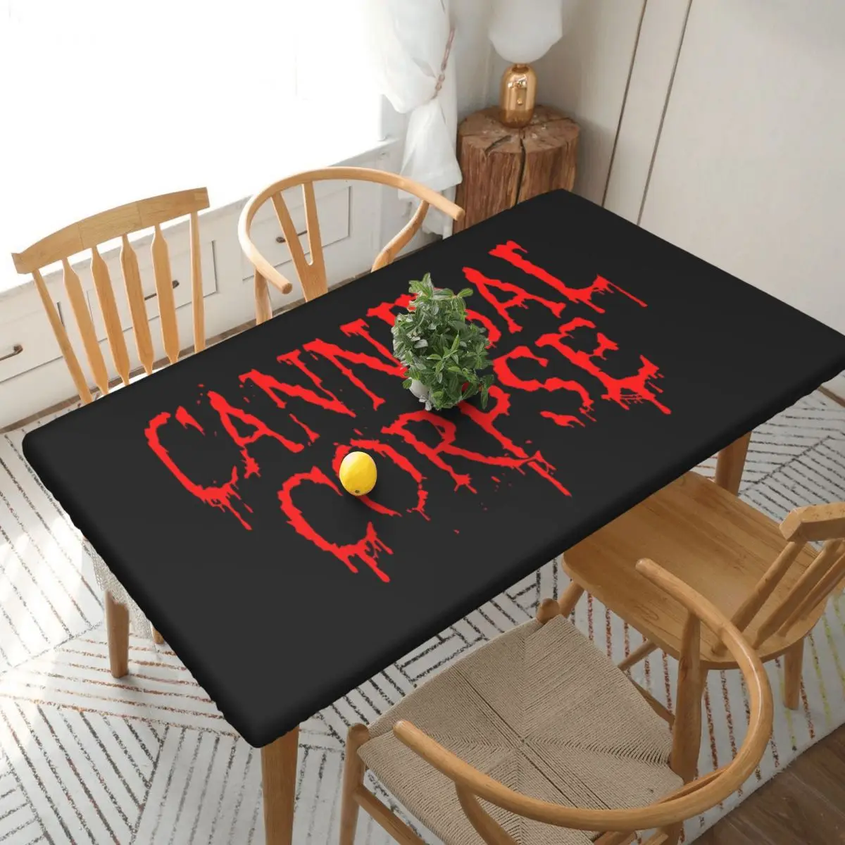 Cannibal Corpse Death Metal Band Custom Rectangular Tablecloth Oilproof Table Cover for Festival Party Decorations Table Cloth