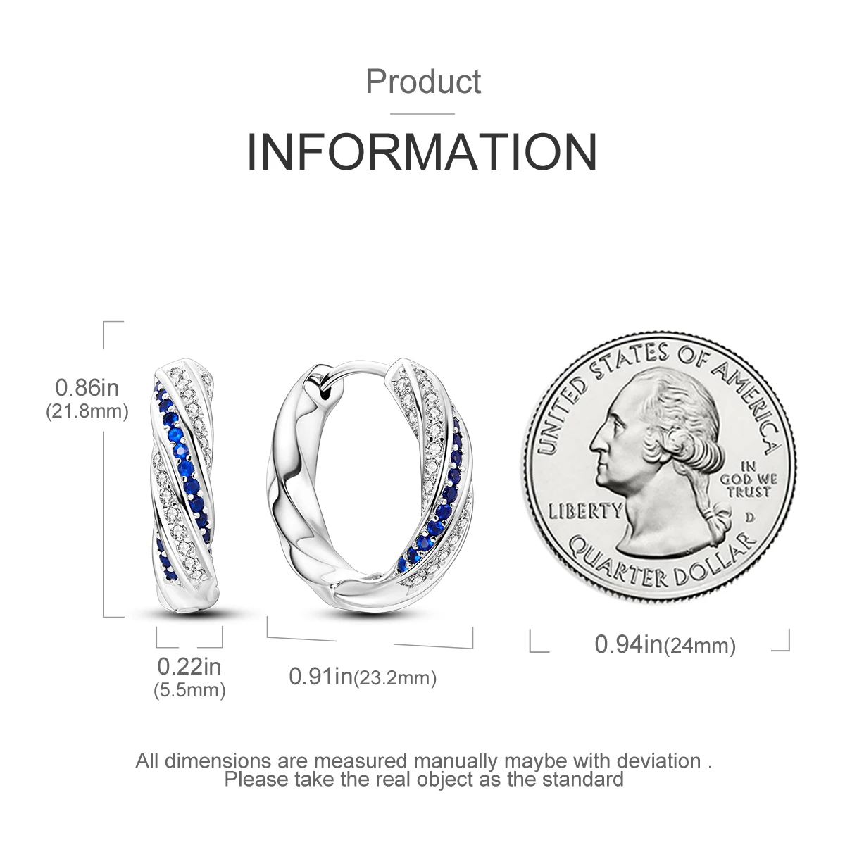 Hoop Earring CZ Zircon Original Woman Earring Round Piercing Jewelry For Lady