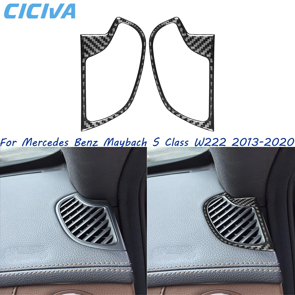 

For Mercedes Benz Maybach S Class W222 2013-2020 Dashboard Air Ouelet Carbon Fiber Interior Car Accessories Cover Sticker Trim