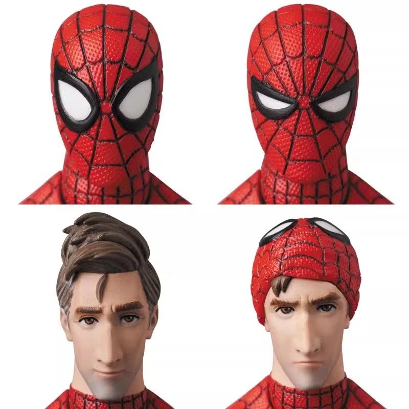 MAFEX-figura móvil de Spiderman Peter B Parker, juguete de colección de Anime, multiverso