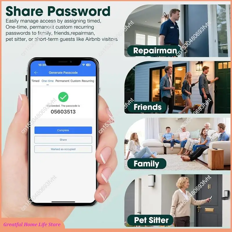 AT59 Smart Key Lock Box Electronic Bluetooth Lock Box With APP Control And PIN Code Type For Airbnb-Real Estate Agent Office