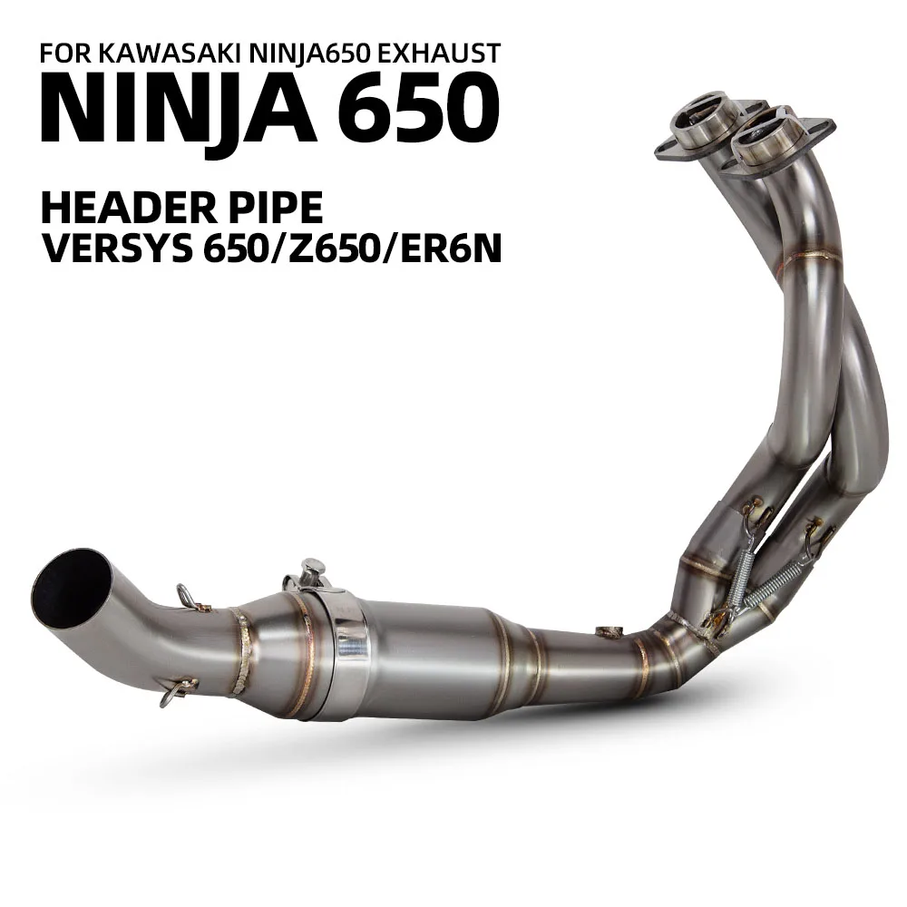 

For Kawasaki Z650 Ninja 650 ER6N Versys 650 Motorcycle Exhaust System Front Link 51MM Slip on Tube