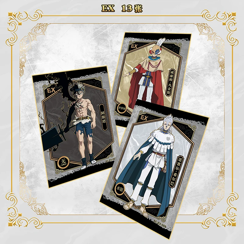 Black Clover Japanese Fantasy Cartoon Rare SSP Legend Lithography and Quicksand Gold Flash Card Anime Figure Asta Trading Cards