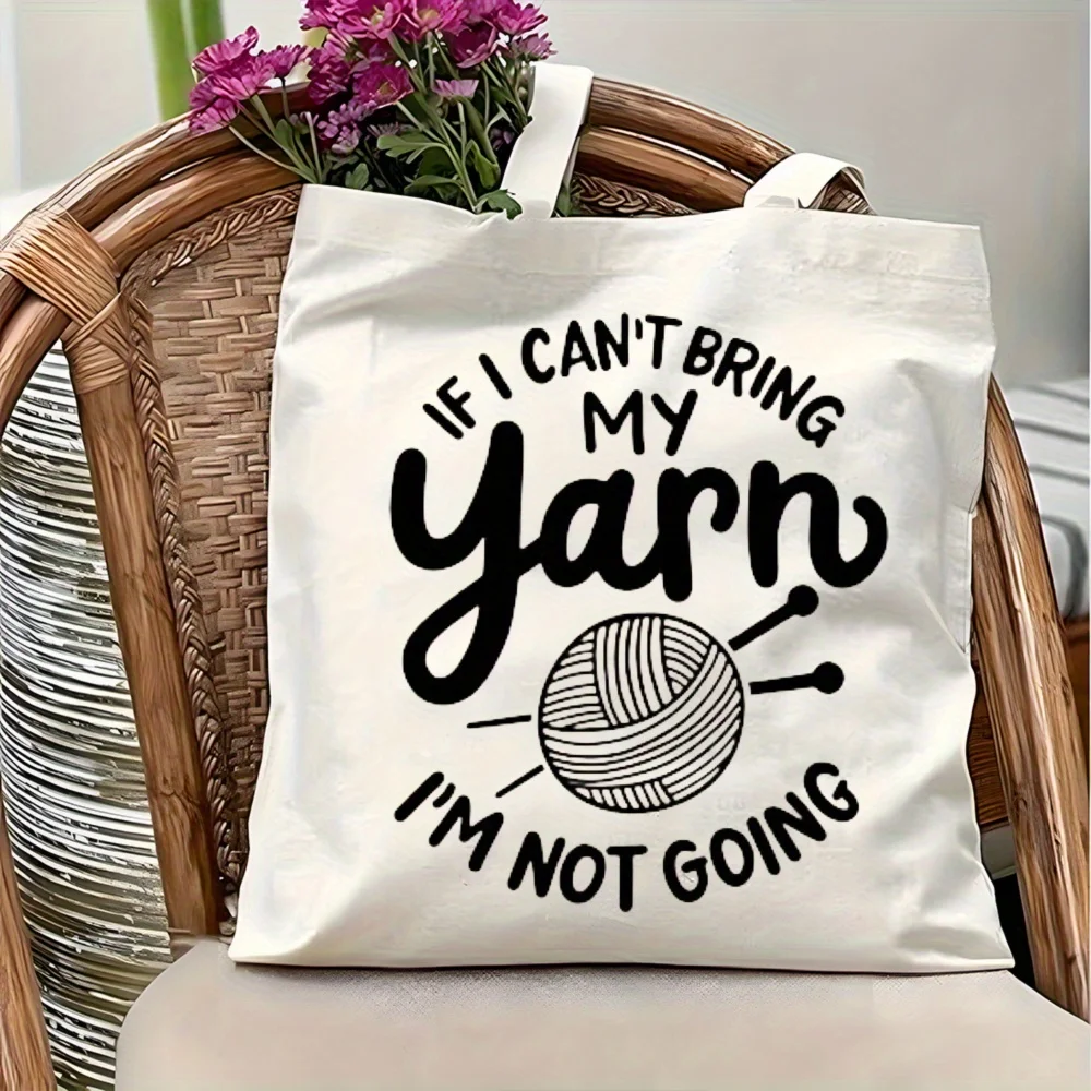 White Tote Bag with the Slogan 