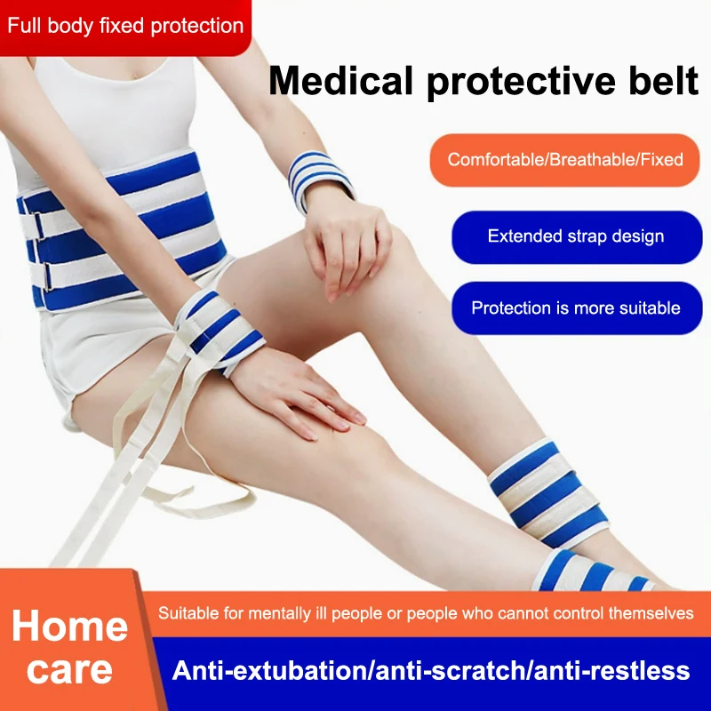 Medical Limbs Restraint Strap Breathable Limb Fixed Strap Hand Foot Tie Knee Waist Belt For Bedridden Elderly Health Care Tool