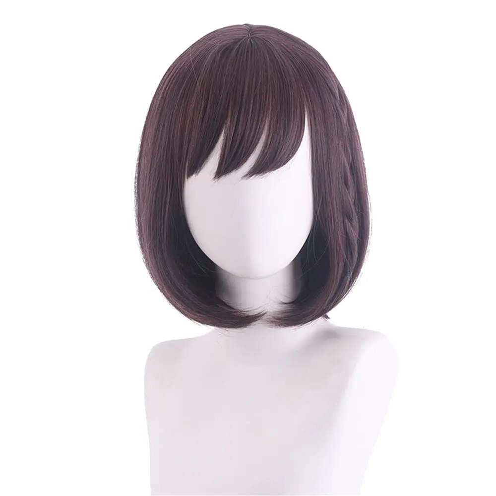 Anime Shinonome Ena Cosplay Wig Women Brown Cosplay Wig for Project Sekai Cosplay Short Brown Bob Wig for Women Brown)
