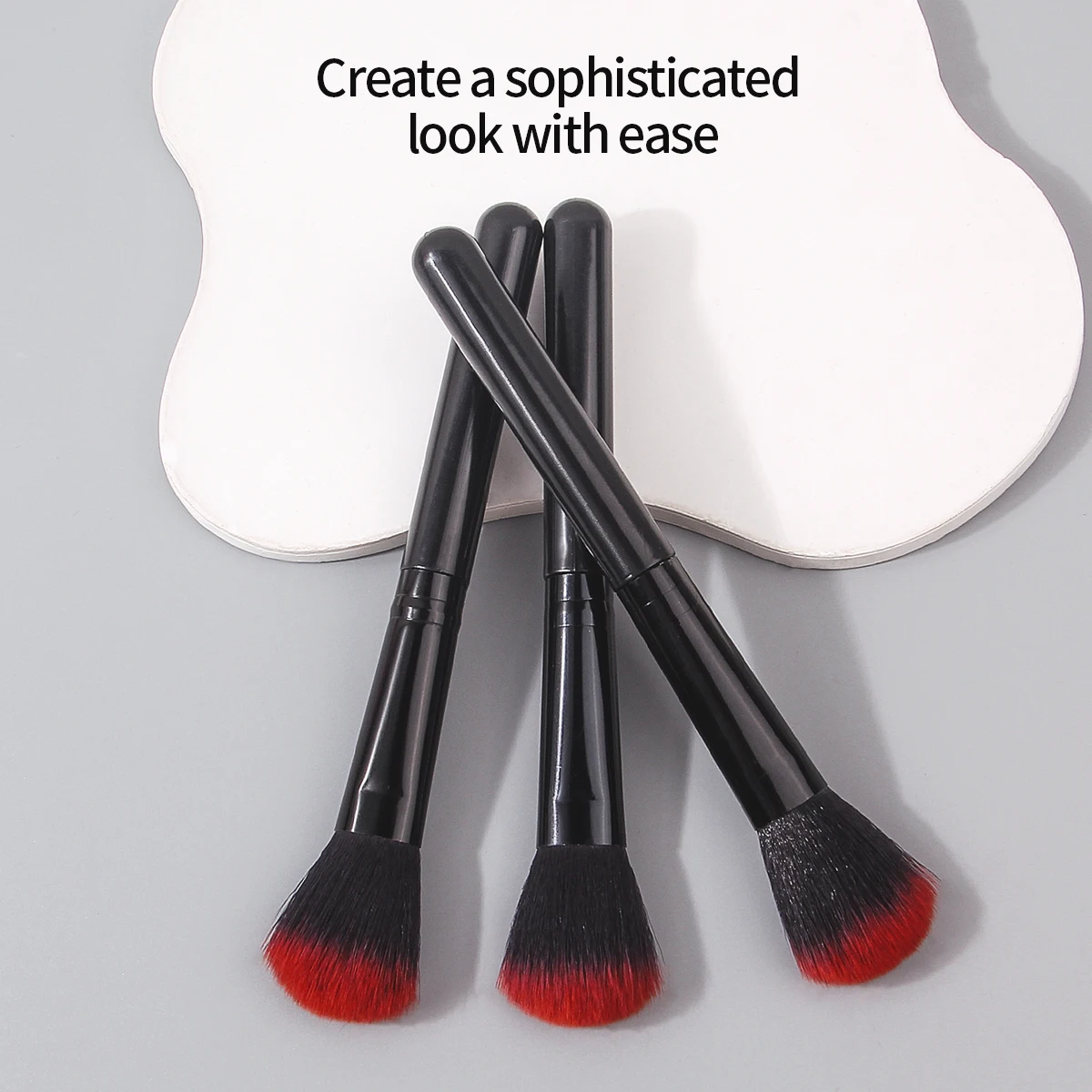 3 uds brocha de polvo suave de alta calidad, brocha para colorete, brocha para contorno, brocha iluminadora, herramienta de brocha de maquillaje facial multifuncional