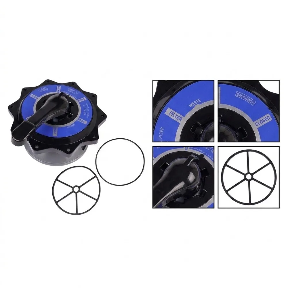 Swimming Pool Filtration System Swimming Pool Filtration 2-Inch Multi-Port Valve for top Cap 50 PSI Pressure Rating