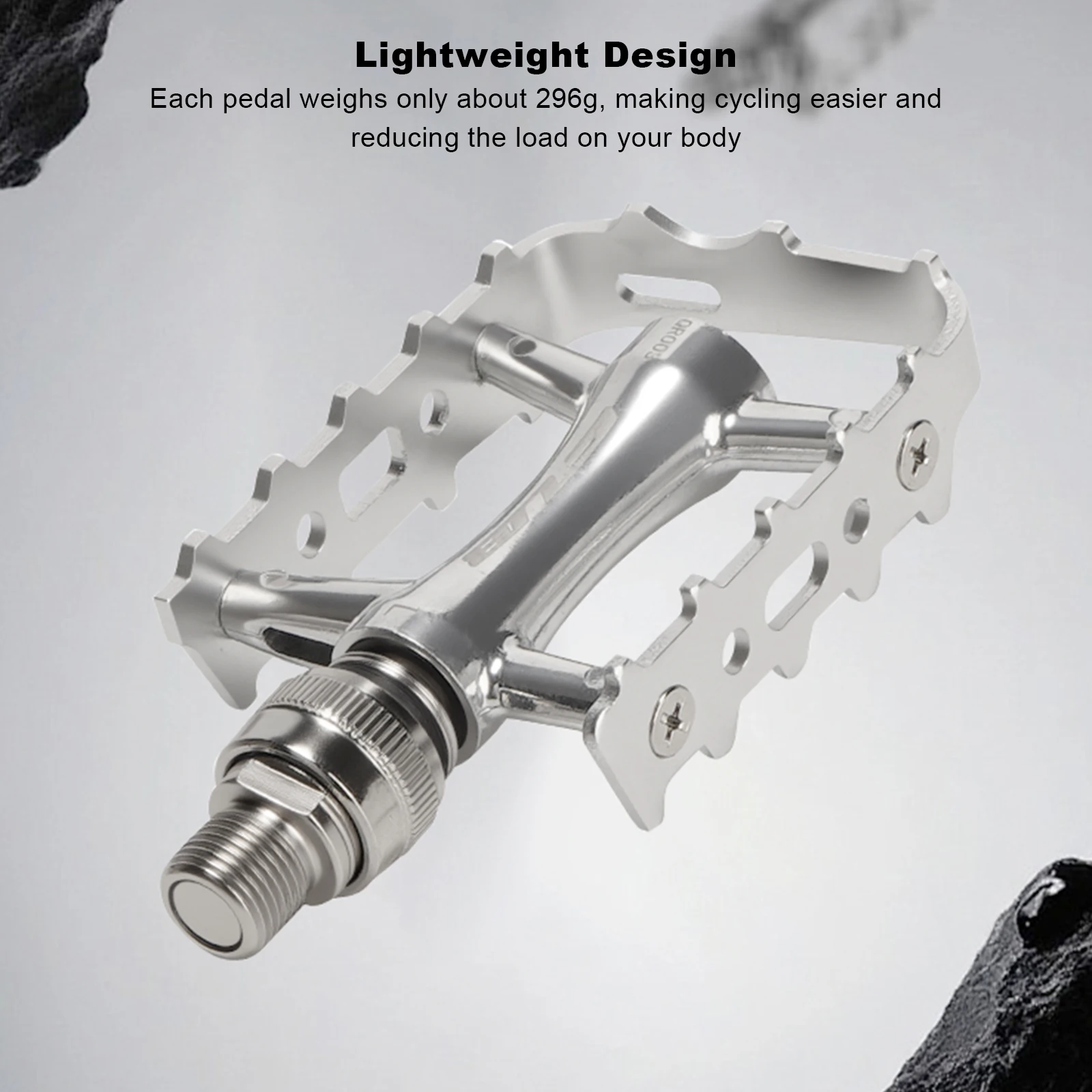 

Aluminum Alloy High-Grip Pedals with Triple Bearings Anti-Slip Tool-Free Detachable Cycling Pedals with 2DU Sealed Bearings