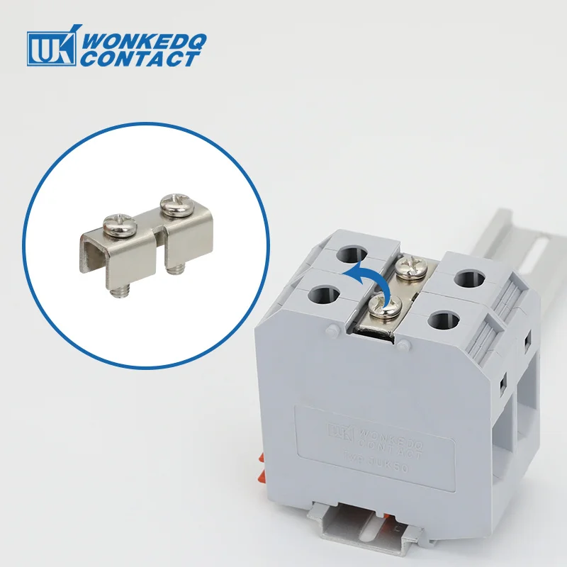 1P FBI 2-20, 3-20 Fixed Bridge For UKH 50 UK Termin Connect DIN Rail Terminal Block Wire Connector FBI2-20 FBI3-20 Wiring Jumper