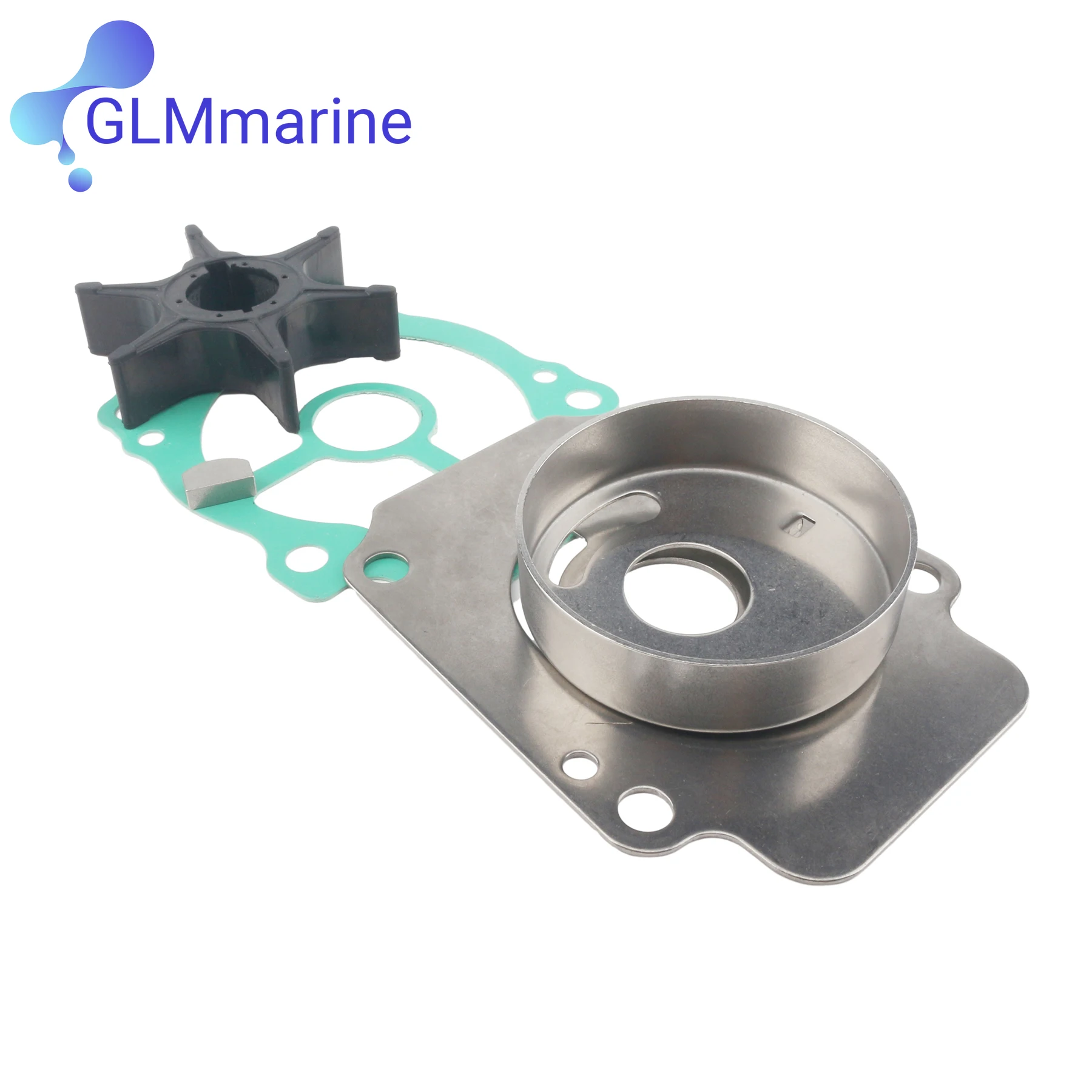

17400-94L00 Outboard Water Pump Impeller Repair Kit w/ Plate 17471-94L20 for Suzuki 4 Stroke 25 30 HP Engine Motor 17400-94L01