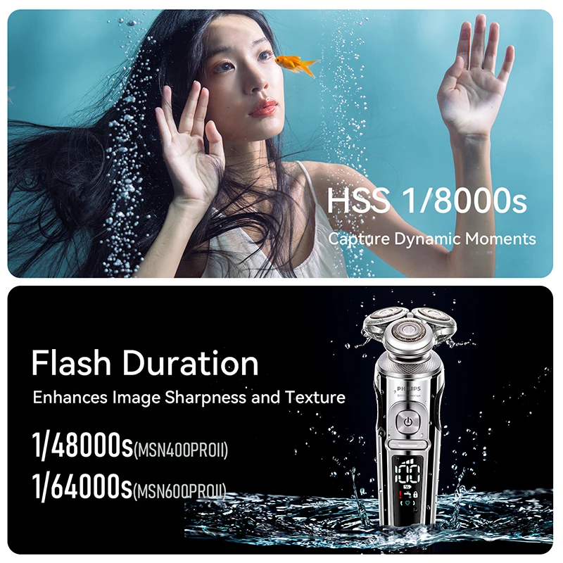 Photography Lighting Wireless - 2027 MSN PROII 400/600WS 0.01-0.8秒リサイクル 1/8000秒