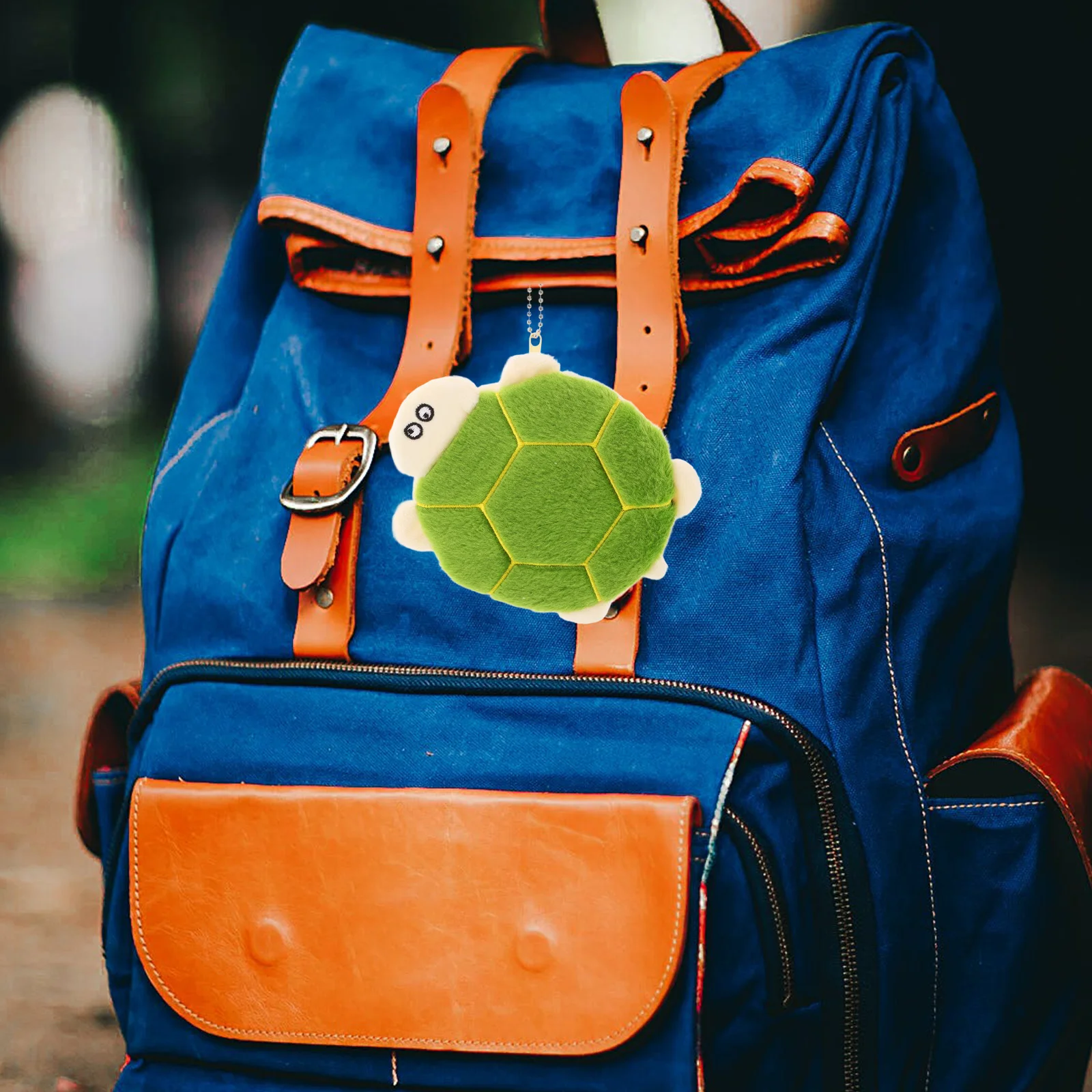 Plüsch-Schildkröten-Geldbörse für Kinder, niedliches Tier-Münzbeutel, kleine Reißverschlusstasche zum Aufbewahren von Münzen, kleinen Gegenständen, Rucksack-Anhänger, Ac