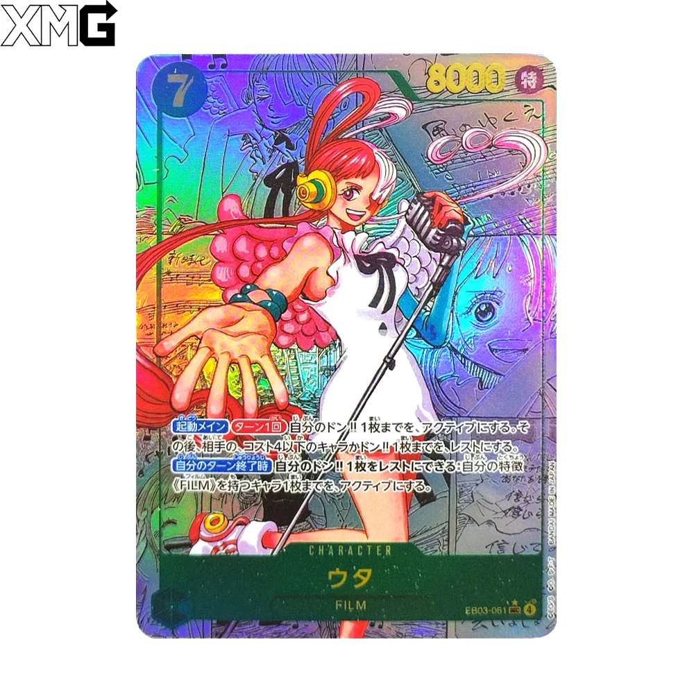 

1Pc Diy Japanese One Piece Heroines Edition Collection Card Self Made EB03-061 SEC Uta Manga Alternate Art OPCG Card