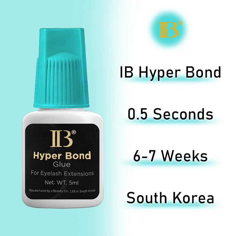5ml 한국 오리지널 IB Ibeauty 하이퍼 본드 접착제 속눈썹 연장을위한 시안 캡 접착제 가짜 속눈썹 접착제 0.5s 빠른 건조 메이크업 도구