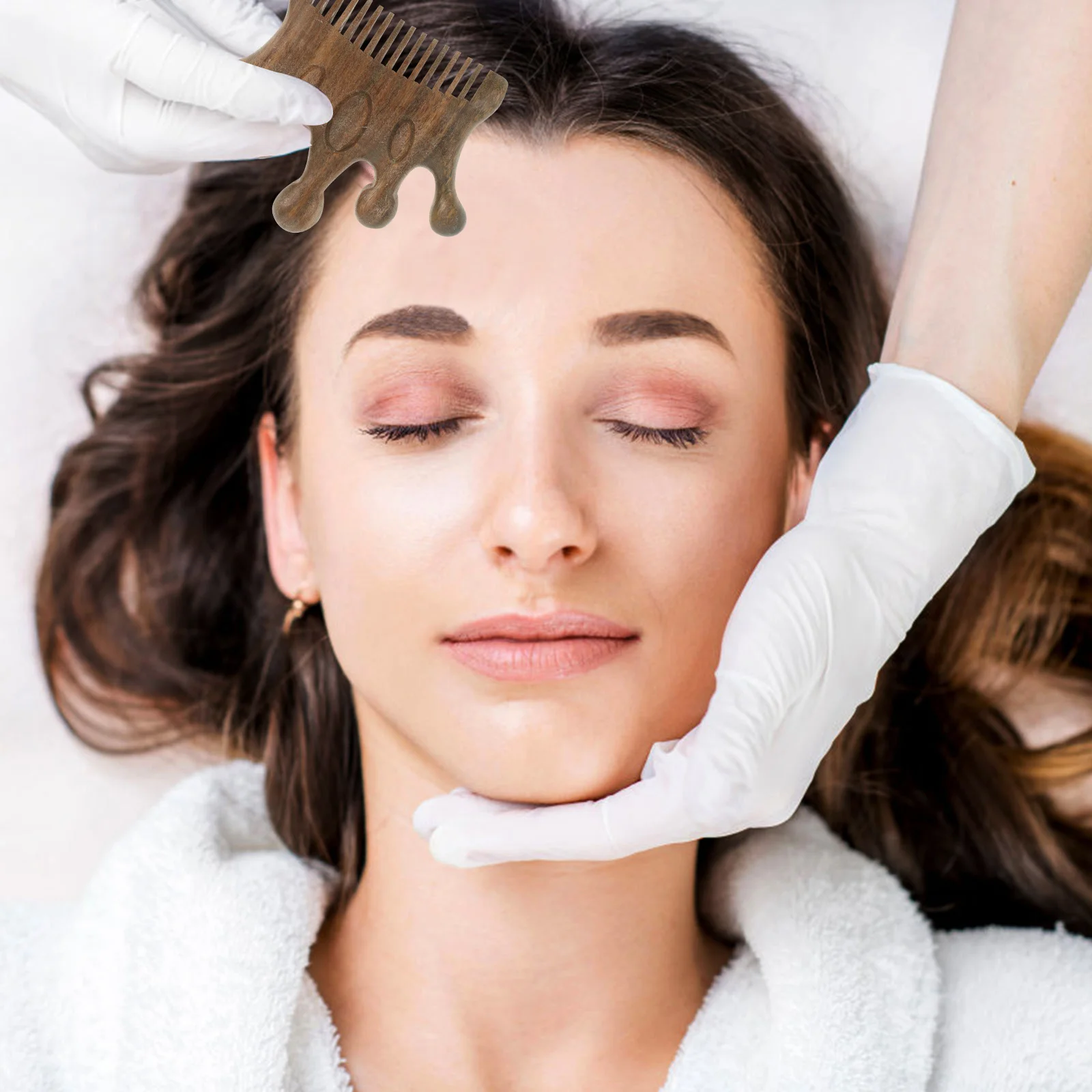 

Wood Comb Mini Natural Wood Wide Tooth Hair Detangler Comb Scalp Massager Lightweight for Travel and Daily Use