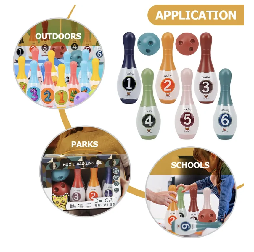 Bowling set games digital learning educational toys interactive home sports animal parties outdoor children gifts