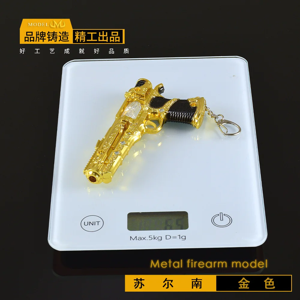 12 centimetri Gioco Per Il Cuore di Pace di Surnan Pistola Giocattolo armi Modello di Gioco Periferico Realistico Pistola Artigianato In Metallo Ornamenti Ragazzo giocattolo Regali